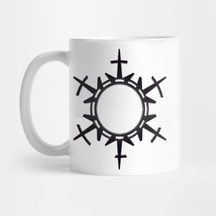 002. Black Snowdrop Circle Mug